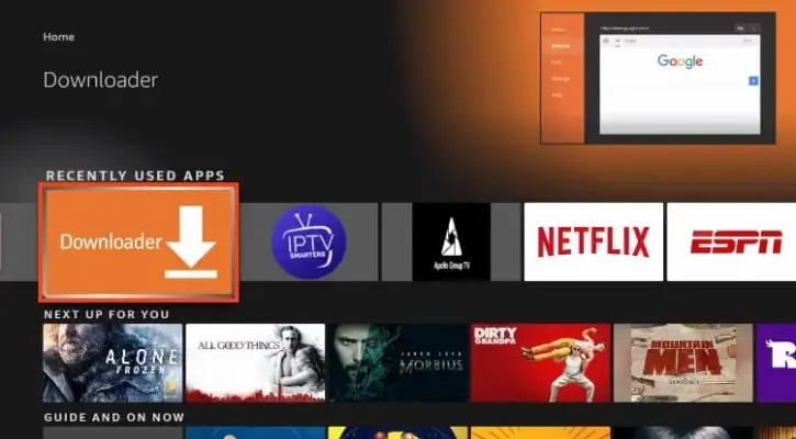 Öppna Downloader-appen för att Installera Smart IPTV på Firestick