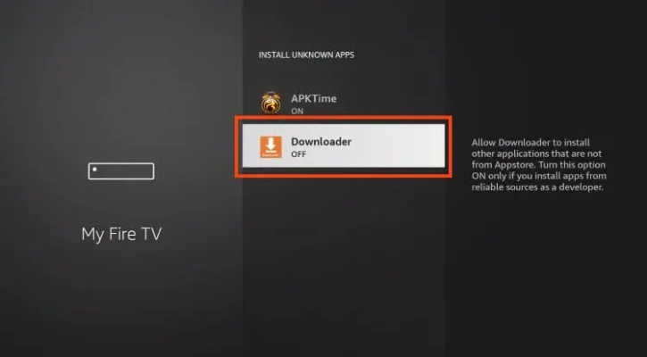 Hitta och välj Downloader-appen för att fortsätta installationen av Smart IPTV på Firestick